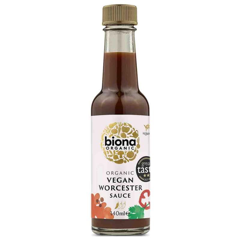 Worcester sauce van Biona, 6 x 140 ml